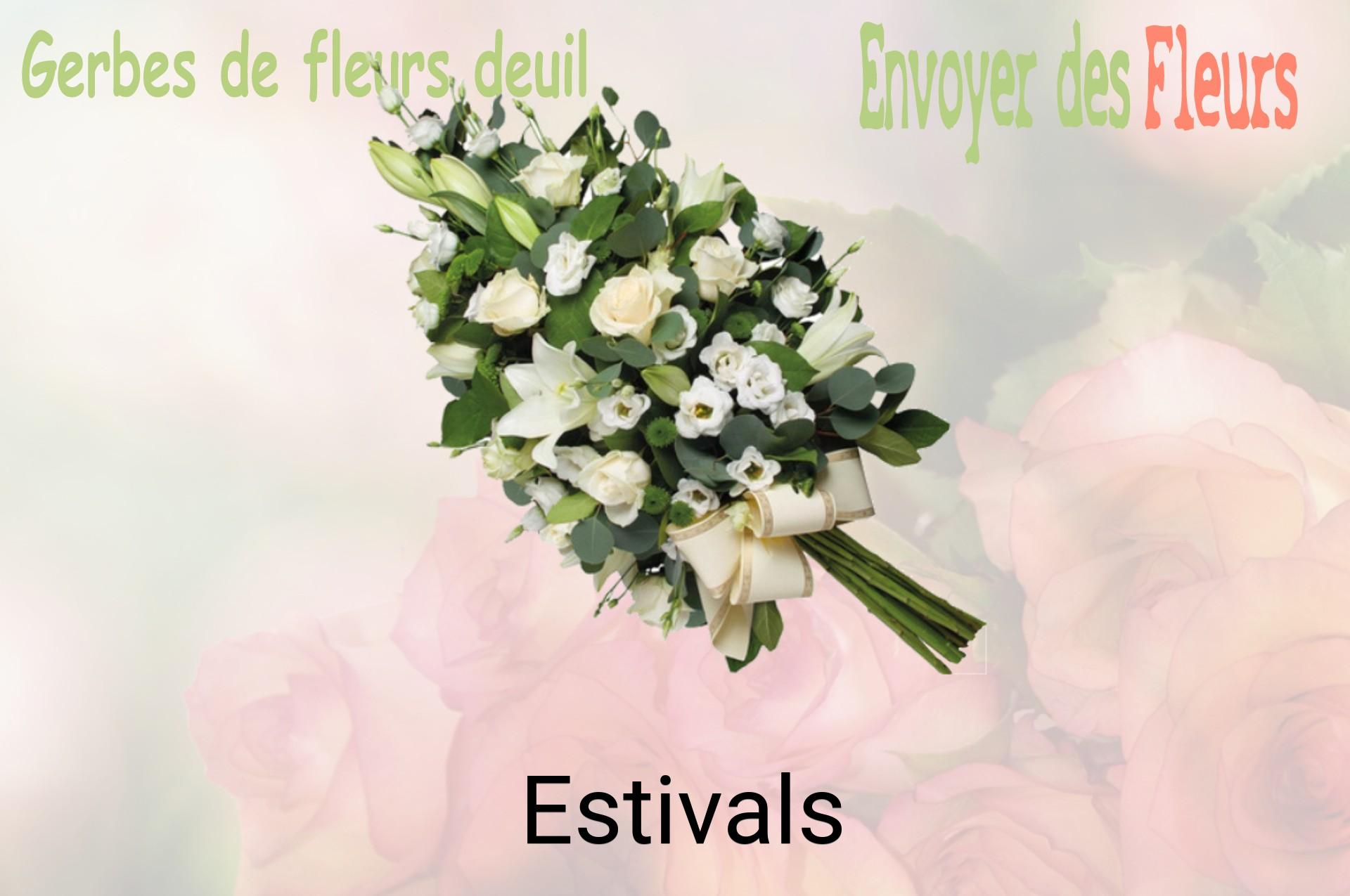 Gerbe de fleurs de deuil livrée à Estivals
